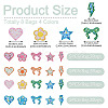 8 Bags 4 Colors  Polyester Embroider Self-adhesion Thread Iron on/Sew On Patches PATC-TA0001-51-4