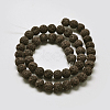Natural Lava Rock Round Bead Strands G-I124-10mm-12-1