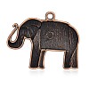 Tibetan Style Alloy Pendants TIBEP-L015-03R-NF-2