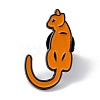 Cat Initial Letter Enamel Pin JEWB-A005-27-J-1