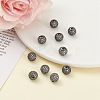 CZ Brass Micro Pave Grade AAA Clear Color Cubic Zirconia Round Beads KK-O065-8mm-05B-NR-4