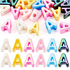 20Pcs UV Plating Opaque Acrylic European Beads OACR-TADJ0001-16A-1