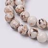 Sea Shell and Synthetic Turquoise Assembled Beads Strands X-G-G758-08-6mm-3