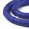 Flat Round Handmade Polymer Clay Beads CLAY-R067-8.0mm-09-2