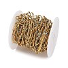 304 Stainless Steel Enamel Dapped Chain Oval Link Chains CHS-K021-15G-03-2