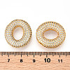 Brass Micro Pave Cubic Zirconia Pendants KK-N254-06G-O-3