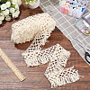 Flat Cotton Tassel Ribbons OCOR-WH0090-016-4