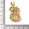 Brass Micro Pave Clear Cubic Zirconia Pendants KK-H267-048G-3