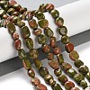 Natural Unakite Beads Strands G-P497-01C-15-2