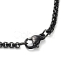 PVD Vacuum Plating 304 Stainless Steel Dumbbell Pendant Necklaces NJEW-Z023-01EB-3
