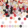 500Pcs 10 Colors Nylon Buttons BUTT-FG0001-22-1
