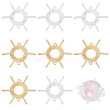 8Pcs 2 Colors Brass Cabochon Connector Settings for Pearl KK-CA0002-75-1