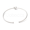 Rack Plating Brass Micro Pave Clear Cubic Zirconia Letter Open Cuff Bangles BJEW-A018-01P-U-3