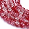 Baking Paint Crackle Glass Beads Strands X-CCG-S001-8mm-15-3