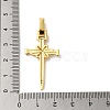 Rack Plating Brass Micro Pave Clear Cubic Zirconia Pendants KK-G488-09G-3