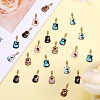 30Pcs 5 Colors Rack Plating Golden Tone Alloy Pendants ENAM-SZ0004-06-6