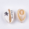 Printed Cowrie Shell Beads X-SHEL-S276-12C-2
