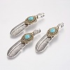 Tibetan Style Alloy Big Pendants TIBEP-G010-01AS-2