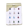 Brass with Cubic Zirconia Pendants KK-T073-34P-4