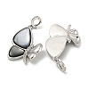 Brass Micro Pave Clear Cubic Zirconia Pendants KK-L211-019P-03-2