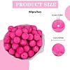 80Pcs Round Silicone Focal Beads SIL-SZ0001-24-38-2