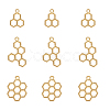 Alloy Open Back Bezel Pendants PALLOY-WH0065-60-1