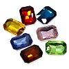 Faceted Rectangle K9 Glass Pointed Back Rhinestone Cabochons RGLA-A017-13x18mm-SM-3