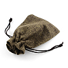 Polyester Imitation Burlap Packing Pouches Drawstring Bags X-ABAG-R005-9x12-05-3