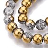 Electroplated Crackle Glass Beads Strands X-EGLA-N014-8mm-04-3
