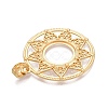 Plating Alloy Pendant Cabochon Settings PALLOY-T090-16G-2