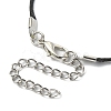 Glass Bottle & Alloy Shell Pendant Necklace NJEW-FZ00016-3