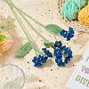 Handmade Crochet Polyester Yarn Flower Ornaments DIY-WH0430-622A-5