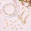 200Pcs Brass Bead Caps KK-BBC0012-40-4
