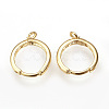Brass Huggie Hoop Earring Findings KK-R058-143G-1