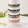 Sparkling Glass Seed Beads 5 Layered Anklet AJEW-SW00006-01-4