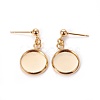 304 Stainless Steel Stud Earring Settings STAS-L226-019G-G-1