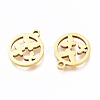 Ion Plating(IP) 201 Stainless Steel Charms STAS-A047-15G-2