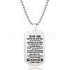 201 Stainless Steel To My Son Dog Tag Pendant Ball Chain Necklaces FS-WG527E6-29-1