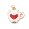 Brass Enamel Pendants KK-H255-11A-G-1