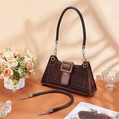 Braided Round PU Leather Bag Handles FIND-WH0180-01A-P-1