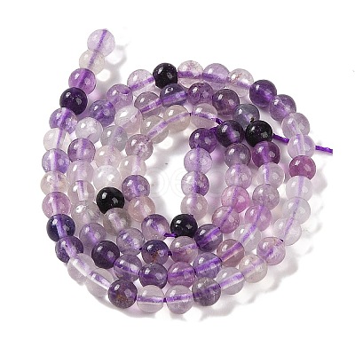 Natural Purple Fluorite Beads Strands G-P530-B08-01-1