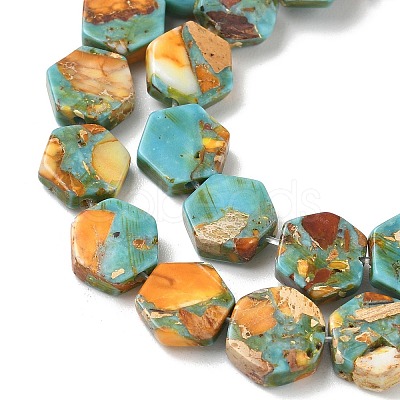 Dyed Synthetic Imperial Jasper Beads Strands G-D337-10mm-A02-1