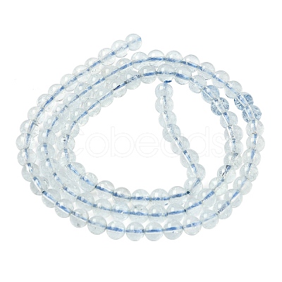 Natural Aquamarine Beads Strands G-P576-4mm-01B-1