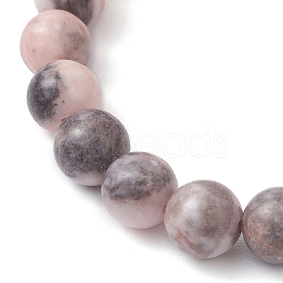 Natural Pink Zebra Jasper Beads Stretch Bracelets for Women BJEW-JB11451-1