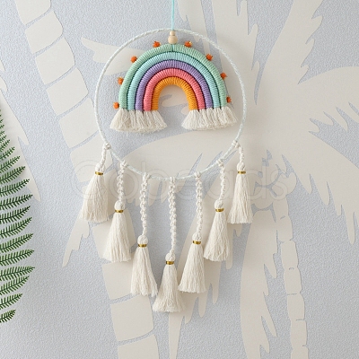 Rainbow Cotton Tassel Tapestry PW-WG41892-10-1