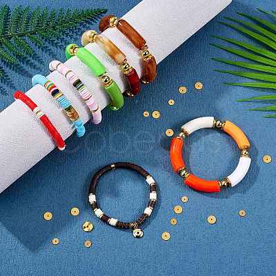 500Pcs 5 Styles Alloy Wavy Spacer Beads KK-SZ0006-31-1