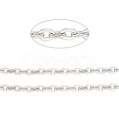 Tarnish Resistant 304 Stainless Steel Cable Chains CHS-K016-01P-1