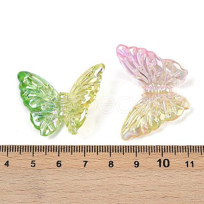 UV Plating Transparent Acrylic Beads MACR-L007-13-1