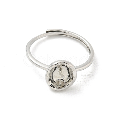 Brass Cup Peg Open Cuff Ring Settings LS-KK-G518-10P-04-1