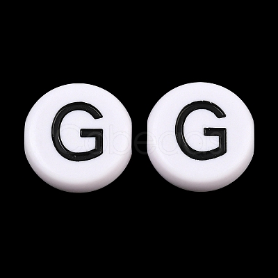 Opaque White Acrylic European Beads AC-CBA3BDD-01G-1